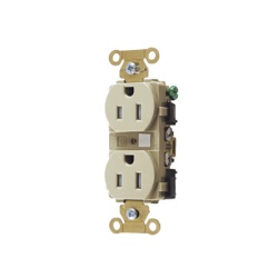 HUBBELL HUB-HBL-5262-ITR Contacto Duplex 15 A 125 V / A Prueba de Manipulaciones / Nema 5-15R / Color Marfil.