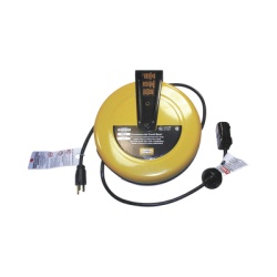 HUBBELL HUB-HBL-C25-163C Carrete de Cable comercial (16/3 rudo) para 125 V CA 10 A 7.6 m de longitud con conector HBL5969VBLK.