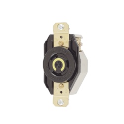 HUBBELL HUB-HBL2310 Receptaculo de Media Vuelta Industrial para Empotrar de 20 A 125 V CA 2 Polos 3 Hilos (NEMA L5-20R)