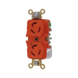 HUBBELL HUB-IG-4700A Receptaculo Duplex de Media Vuelta / 15 A 125 V CA / 2 Polos 3 Hilos / Nema L5-15R
