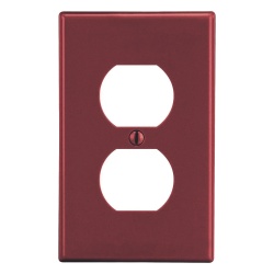 HUBBELL HUB-P8R Placa de Pared para Contacto Duplex Color Rojo.