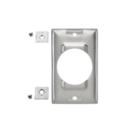 HUBBELL HUB-SS750 Placa de Acero Industrial de 1 Unidad / Para Paredes Cajas y Dispositivos de 50 A / De Acero Inoxidable.