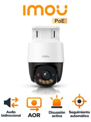 IMOU IPC-PS7FN-5M0 - Cámara IP PT 5 Megapixeles/ Lente 3.6mm/ Audio Bidireccional/ Disuasión Activa Mediante Luz Roja & Azul/ Soporta MicroSD de Hasta 512Gb/ AOR MODE/ 30Mts IR/ Para Exterior /