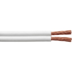 INDIANA PC03 Cable Flexible SPT / 2 x 16 AWG / 300V 60°C / 100 m (328.08 ft) / PVC Autoextinguible / NOM-001-SEDE / Blanco