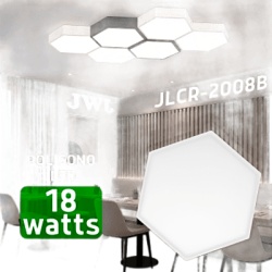 JWJ JLCR-2008-B Luminaria LED Poligonal / 18 W / 1 800 lm / 6 500 K / 140° / Sobreponer o Suspendido / 230 x 80 mm - Img 3