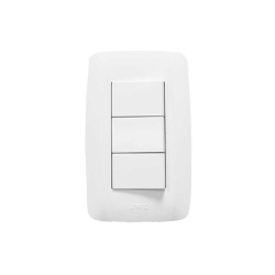 JWJ JTL-B72-09 Apagador Triple de 127 V ~60 HZ 10 A / Color Blanco.