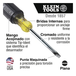KLEIN TOOLS 85105 Juego de desarmadores de punta ranurada y Phillips de 4 piezas. - Img 9