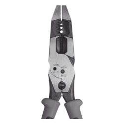 KLEIN TOOLS J215-8CR Pinza Hibrida con Ponchadora de 8". Pela Cable Solido de 10-14 AWG y Cable Trenzado de 12-16 AWG - Img 3