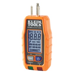KLEIN TOOLS RT-250 Probador de Tomacorrientes con Interruptor de Falla a Tierra (GFCI) con pantalla LCD. - Img 2