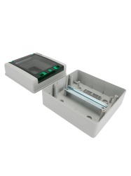 LEADER HA-8P - Caja de Distribución de 8 espacios IP65 / Uso Exterior protección UV / Ideal para Sistemas Eléctricos y Fotovoltaicos / Instalación flexible / Montaje riel din - Img 2