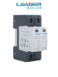 LEADER Protector de Descargas Atmosféricas 2 Polos 1000 Vcc - SPD de corriente continua diseñado para sistemas fotovoltaicos 40 kA 2 Polos / Montaje en riel Din / -40 °C a 80°C