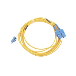 LINKEDPRO BY EPCOM LP-FO-D-LCU-SCU-03 Jumper de Fibra Optica Monomodo 9/125 LC/UPC-SC/UPC PVC 2.0 mm Duplex Amarillo 3 Metros (9.84 Pies)