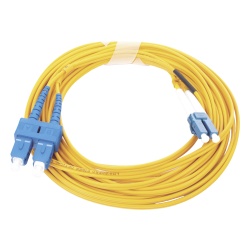 LINKEDPRO BY EPCOM LP-FO-D-LCU-SCU-05 Jumper de Fibra Optica Monomodo 9/125 LC/UPC-SC/UPC PVC 2.0 mm Duplex Amarillo 5 Metros (16.40 Pies)