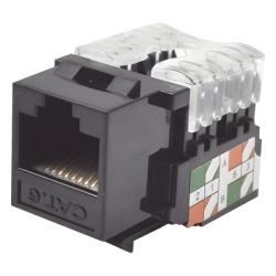 LINKEDPRO BY EPCOM LP-KJ-601-BK Modulo Jack Keystone Cat6 con Terminacion 110 (Punchdown) para Faceplate - Color Negro