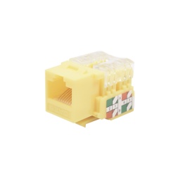 LINKEDPRO BY EPCOM LP-KJ-601-YE Modulo Jack Keystone Cat6 con Terminacion 110 (Punchdown) para Faceplate - Color Amarillo