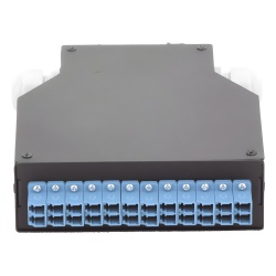 LINKEDPRO BY EPCOM LP-RDLCUSM Distribuidor de Fibra Optica Para Riel Din 12 Acopladores LC/UPC Duplex Monomodo con Charola de Empalme