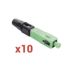 LINKEDPRO BY EPCOM LP-SM-FCAPC10 Conector Mecanico de Instalacion en Campo Monomodo FC/APC Pre-pulido Re-terminable (Paquete con 10 Conectores)