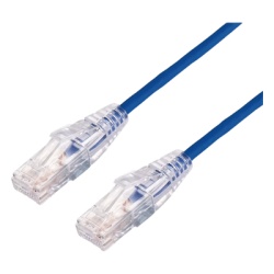 LINKEDPRO BY EPCOM LP-UT6A-100-BU28 Cable de Parcheo Slim UTP Cat6A - 1 Metro (3.28 Pies) Azul Diametro Reducido (28 AWG)