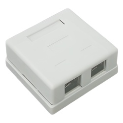 LINKEDPRO BY EPCOM LP-WP-6037 Caja de Pared con 2 Puertos Incluye 2 Jacks STP Cat5e Keystone