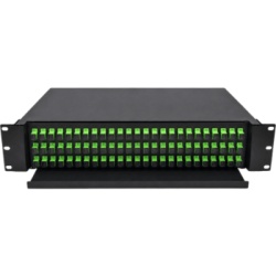 LINKEDPRO BY EPCOM LPODF72SCA Distribuidor de Fibra Óptica (ODF) para 72 Empalmes, con 72 Acopladores SC/APC y 72 Pigtails SC/APC, para Rack de 19, 3 UR