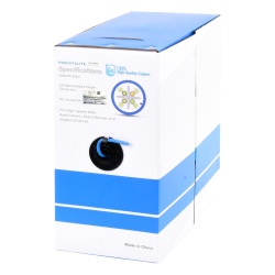 LINKEDPRO BY EPCOM PRO-CAT-6-LITE Bobina de Cable de 305 Metros (1000 Pies) Cat6 CM 24 AWG Alto Rendimiento ETL UL Color Azul Super Flexible para Aplicaciones de Videovigilancia Video HD y Redes de Da