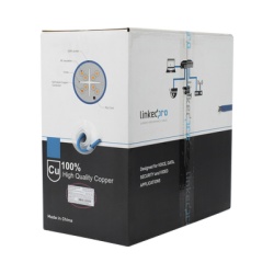LINKEDPRO BY EPCOM PRO-CAT6-R Bobina de Cable de 305 Metros (1000 Pies) Cat6+ CMR Calibre 23 Alto Rendimiento ETL UL Color Azul Super Flexible para Aplicaciones de Video Vigilancia Video HD y Redes de