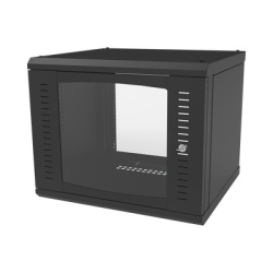 LINKEDPRO BY EPCOM SR-1909-GFP Gabinete para Montaje en Pared Fijo con 9 Unidades de Rack de 19in Puerta de Cristal Templado Fabricado en Acero