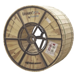 LINKEDPRO BY FIBERHOME OC-ADSS-48C-S200/4KM Carrete de 4 Kilometros de Fibra Optica Aerea (ADSS) G.652D Monomodo de 48 Hilos Exterior Span 200 Loose Tube