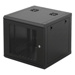 LINKEDPRO SR-19-06-GN3P Gabinete Rack 19 Pulgadas / 6 Unidades / Montaje Pared / Ventilado / Acero Calibre 20 / Carga 100 Kg / Dimensiones 372x606x636 mm (14.6x23.9x25.0 in) / Puerta Perforada con Can