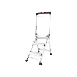 Little Giant Ladder Systems JUMBO-STEP-3WHR Escalera de Tijera con Punto de Apoyo Anti-caidas de 0.67 m (Nivel de Pie) con Peldanos JUMBO (SKU 11903).