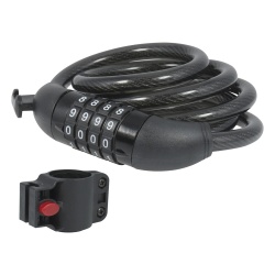 LOCK SYS-15CN Candado de Cable de Combinacion/ Longitud 120 cm / Nivel de seguridad 3/ Discos Programables.