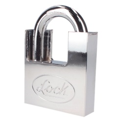 LOCK SYS-L22-A70-DCSB Candado de acero con Guarda Anti Palanca/ Acabado en Cromo Satinado / Doble Cerrojo / Medida 70 mm/ Nivel de seguridad 7/ 4 Llaves Abloy.