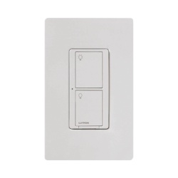 LUTRON CASETA WIRELESS PD6ANSWH Interruptor on/off inalambrico de pared para iluminacion y ventiladores 120 V requiere neutro control con Pico o desde la app con Smart Bridge Caseta Wireless
