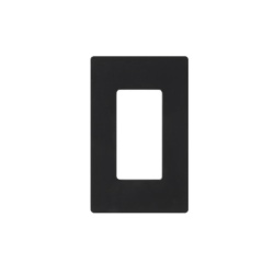 LUTRON ELECTRONICS CW1BL Placa de pared Claro de 1 espacio sin tornillos visibles acabado negro brillante para atenuadores apagadores y controles Pico de Lutron