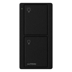LUTRON ELECTRONICS PJ22BTMNL01 Control Pico inalambrico de 2 botones para encender y apagar iluminacion en sistemas Lutron como Caseta Wireless y RadioRA 2 color Midnight satinado