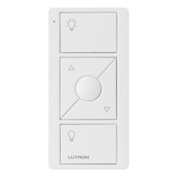 LUTRON ELECTRONICS PJ23BRLTSWL01 Control remoto inalambrico Pico de 3 botones con subir/bajar de intensidad para atenuadores Caseta y RA2