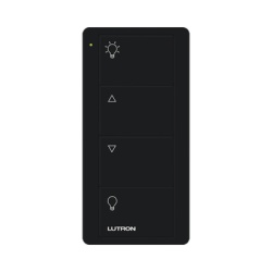 LUTRON ELECTRONICS PJ24BGBLL01 Control Pico inalambrico de 4 botones para zona de iluminacion con encendido subir bajar y apagado negro brillante compatible con Caseta Wireless y RA2 Select