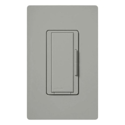LUTRON ELECTRONICS RDRDGR Atenuador remoto auxiliar de pared para control multiubicacion sistema RadioRA 2 Maestro RF color gris