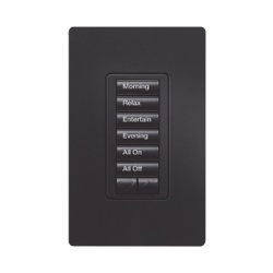 LUTRON ELECTRONICS RRDH6BRLMN Teclado hibrido seetouch 6 botones 2 botones subir/bajar intensidad 120V/450W color blanco.