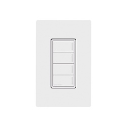 LUTRON RADIORA 3 RRSTHN4BSW Botonera hibrida Sunnata de 4 botones dimmer y teclado integrados en un solo dispositivo para sistema RadioRA 3