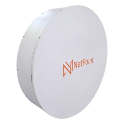 NetPoint NPPROS30 Antena Parabólica Direccional / 60 cm (1.97 ft) / 30 dBi / Banda 4.9 a 6.4 GHz / Polarización Dual Slant / Enlace hasta 30 km (98.4 ft)
