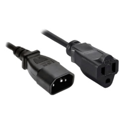 NEXMOSPHERE CB-US3B Cable de Alimentacion / Enchufe C14/US / 60 cm (23.6 in) / Negro / Compatible NEO