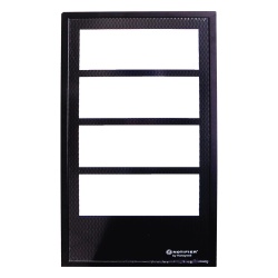 NOTIFIER DR-D4 Puerta con ventana para gabinete de cuatro niveles acero calibre 16 color negro
