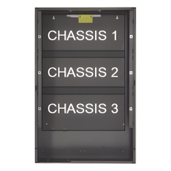 NOTIFIER EQBB-C4 Gabinete metalico (backbox) de tres niveles para amplificadores y fuentes de alimentacion / serie EQ ONYX de NOTIFIER / negro