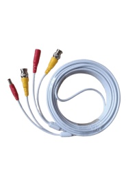 OEM OEM2680001 TCE LMG-BNC10W-Cable Coaxial Armado de 10 Metros para Video y Energia / Color Blanco / Soporta Camaras HD / Conectores BNC y de Energia / Soporta: AHD/CVI/TVI/CVBS