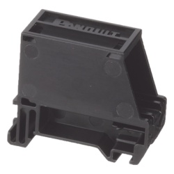 PANDUIT CADIN1BL-S Adaptador de 1 Puerto Para Conectores Tipo Mini-Com Blindado Montaje en Riel Din Estandar de 35 mm (1.38 Pulgadas) Color Negro