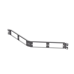 PANDUIT CFAPPBL1A Patch Panel de Fibra Optica Para 4 Placas Acopladras FAP o FMP Angulado Color Negro 1UR