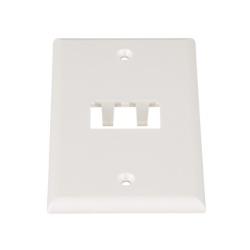 PANDUIT CFP2IW Placa de Pared Vertical Clasica Salida Para 2 Puertos Mini-Com Color Blanco Mate