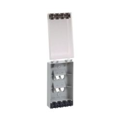PANDUIT CFPWR4CL Placa de Pared Vertical Resistente al Agua con Proteccion IP56 Acepta 4 Modulos Mini-Com Color Claro