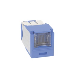 PANDUIT CJH6X88TGBU Conector Jack RJ45 Estilo TG con Ventana Mini-Com Categoria 6A de 8 Posiciones y 8 Cables Color Azul